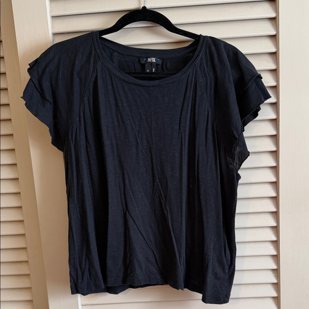 Paige Short Sleeve Flutter Tee - XL